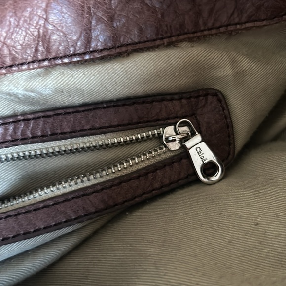 Chloe brown distressed Boho leather tote shoulder bag - Picture 16 of 17